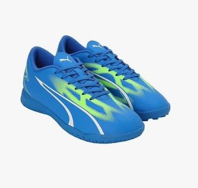 Ultra Play Futsal Jnr Shoes - BLUE/PUMA WHITE/PRO GREEN