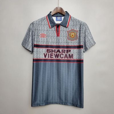 1995-1996 Manchester United Home Retro Kit - GREY