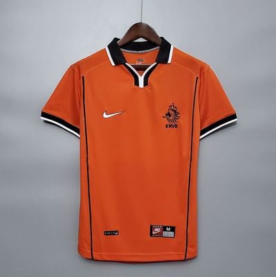 1998 Holland Home Retro Kit &#039;8 Bergkamp&#039; on back - ORANGE