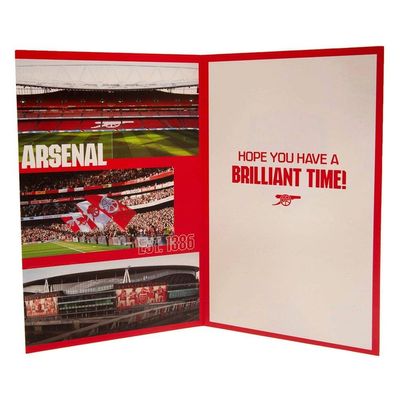 Arsenal FC Birthday Card With Stickers