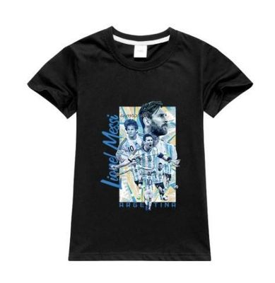 Lionel Messi Argentina Printed Shirt - BLACK