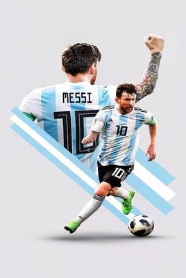 Messi 10 Argentina Fabric Poster