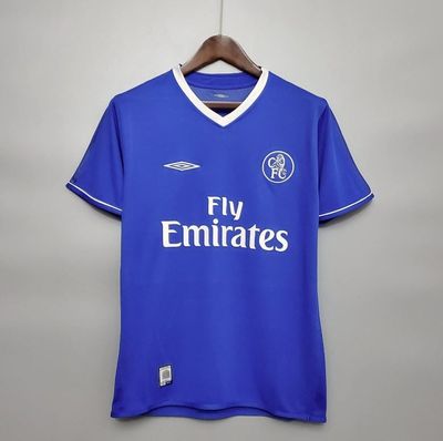 2003-2005 Chelsea Home Retro Kit &#039;8 Lampard&#039; Printed On Back - BLUE/YELLOW
