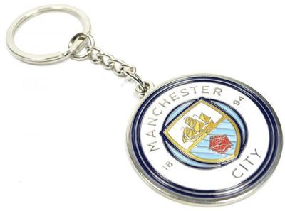 Manchester City FC Large Crest Key Ring
