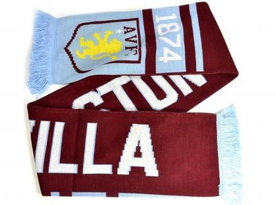 Aston Villa Jacquard Nero Knit Scarf