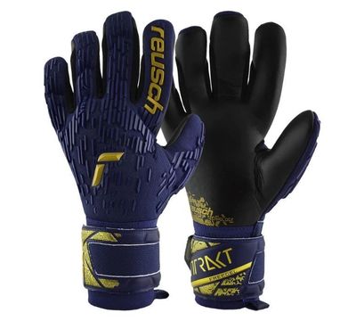 Attrakt Freegel Silver Junior Gloves - BLUE/GOLD/BLACK