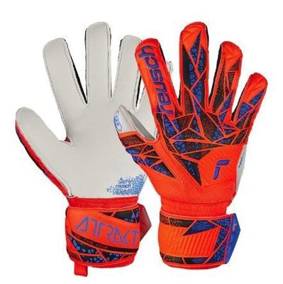 Reusch Starter Solid Finger Support Junior Gloves - ORANGE/BLUE