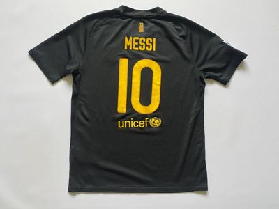 FC Barcelona 2011-2012 Replica Away Jersey &#039;Messi 10&#039; on back - BLACK