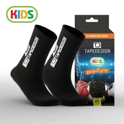 TapeDesign Kids Grip Socks - BLACK
