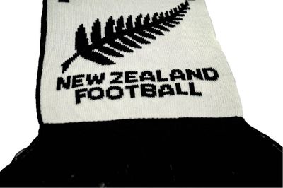 NZ Football Ferns Banner Scarf - BLACK/WHITE