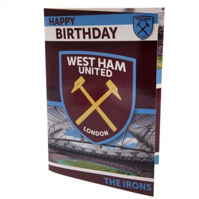 West Ham United FC Musical Birthday Card