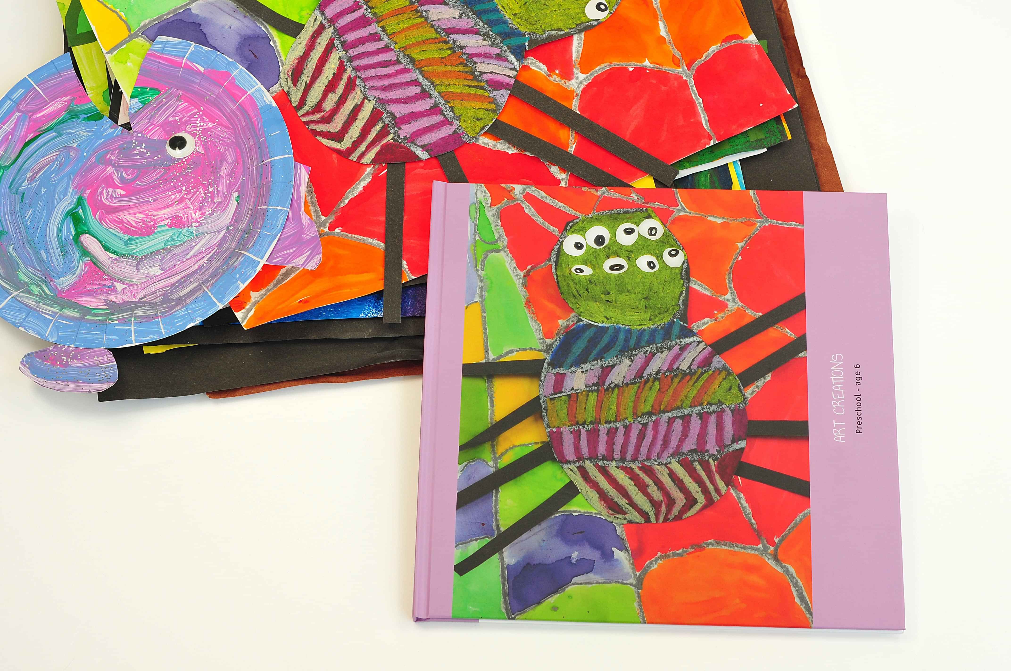 Children’s artwork with finished artbook