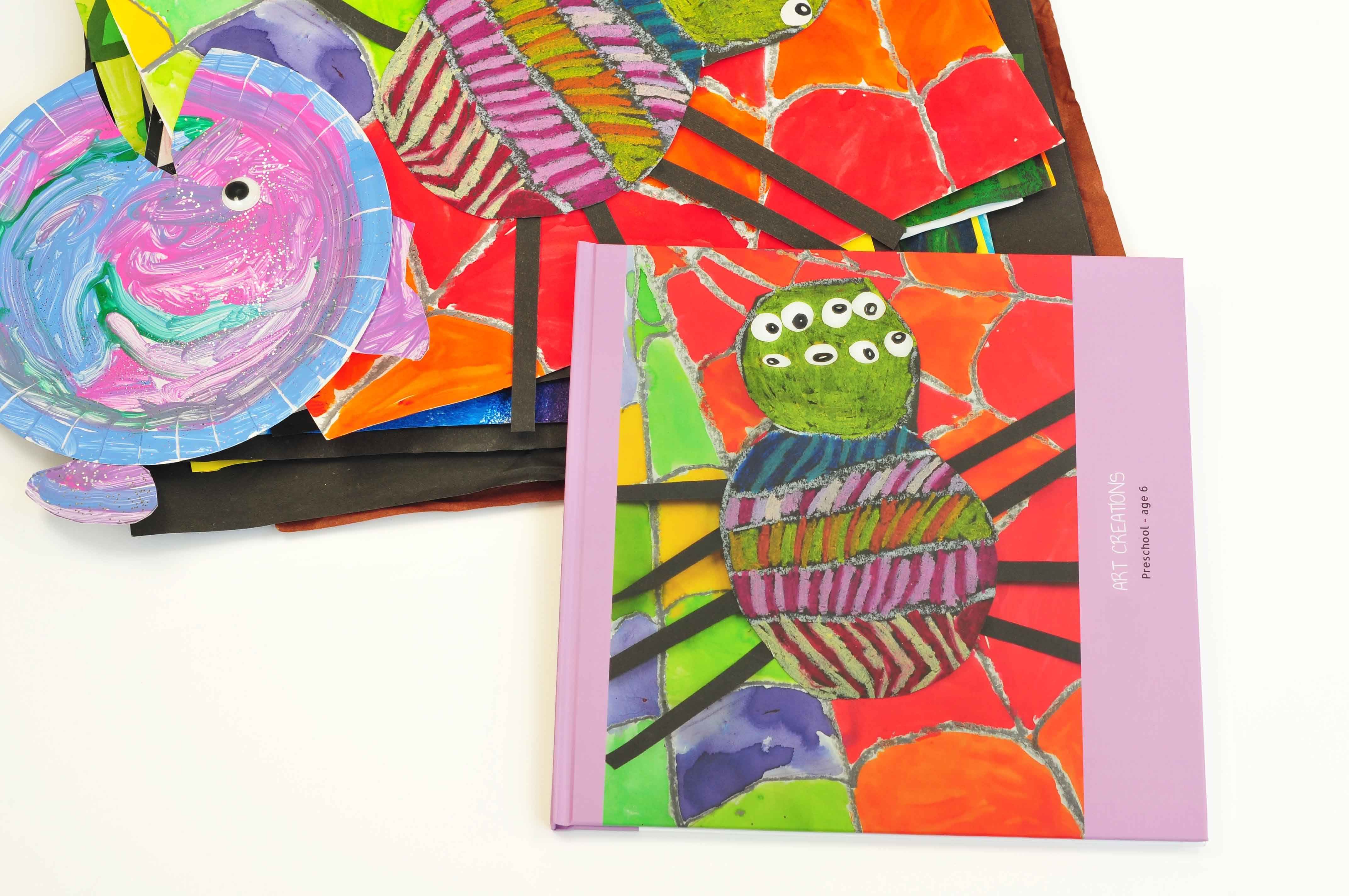 Children’s artwork with finished artbook