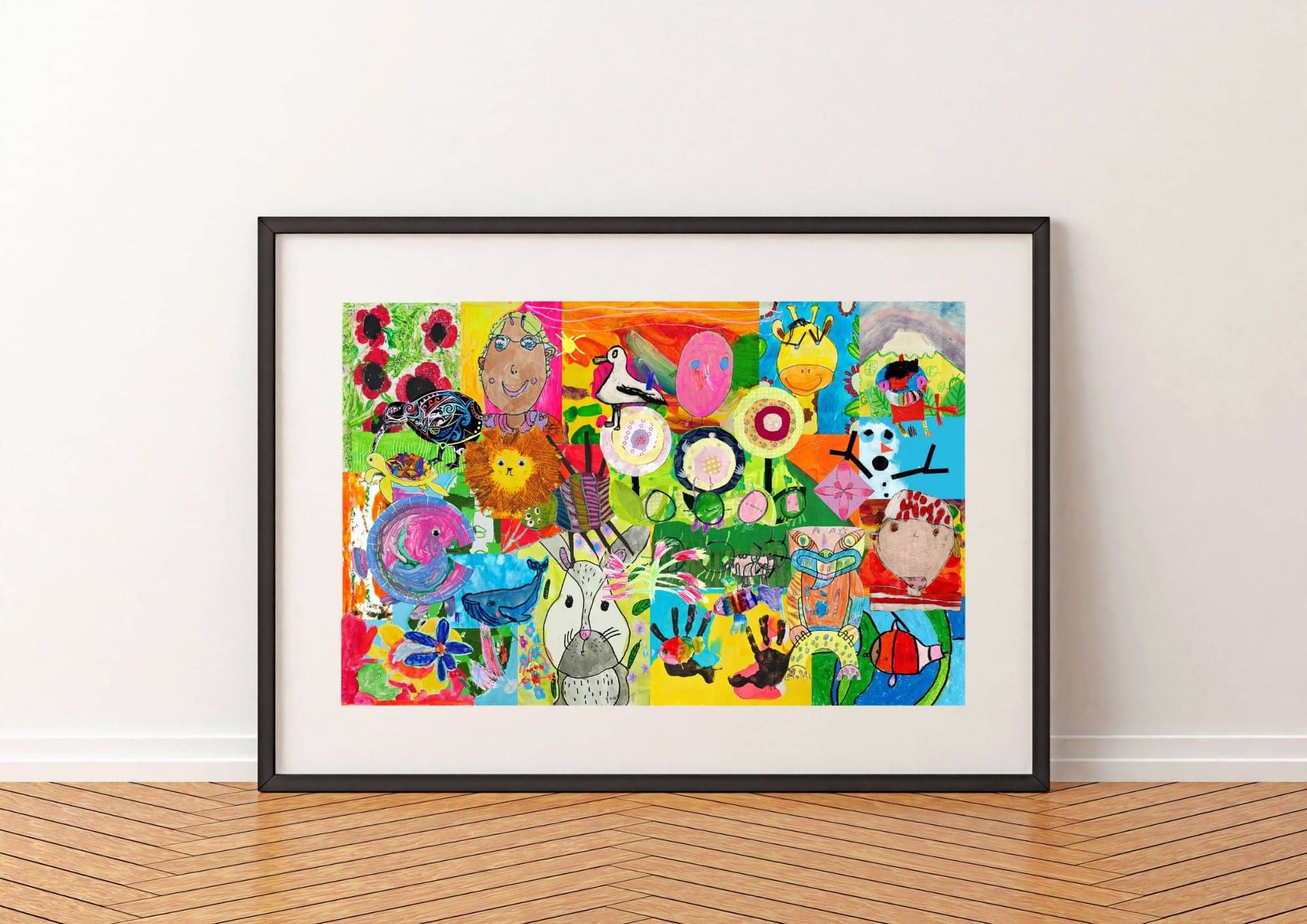 Custom children’s artwork collage