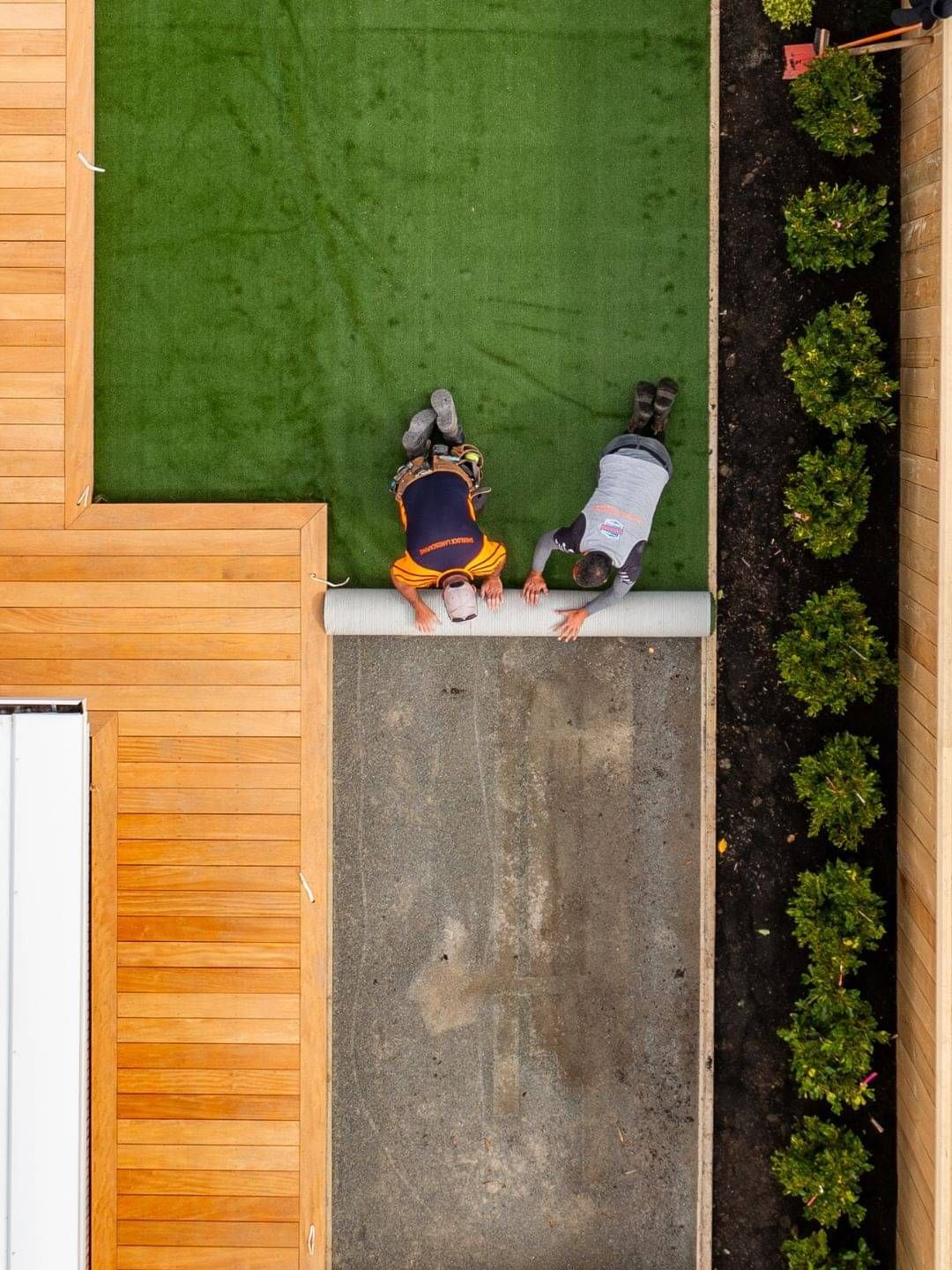 Artificial grass installation with the Team at Sherlock Landscaping at a Nelson property