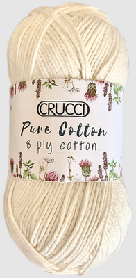 Crucci Pure Cotton DK/8ply, 50g