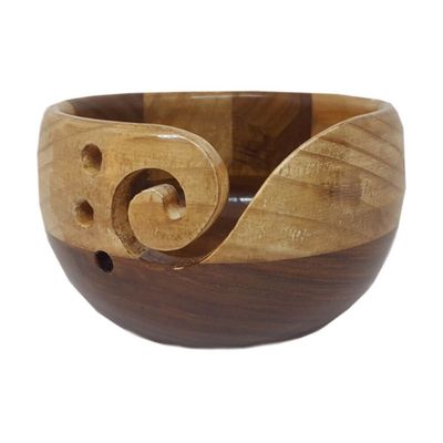 Scheepjes Yarn bowl multi wood 14x8cm