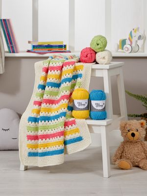 West Yorkshire Spinners Bo Peep &quot;Carnival&quot; Crochet Baby Blanket Kit
