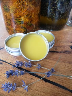 Lavender and calendula knitters balm - with sunflower oil, 35ml