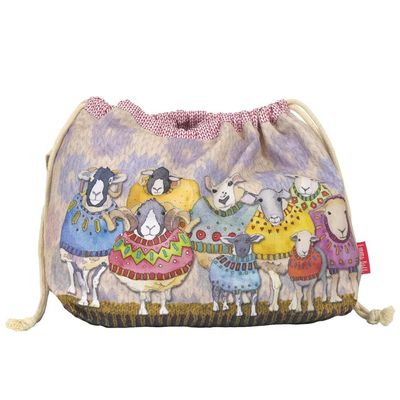 Emma Ball "Sheep in Sweaters II" Drawstring Bag