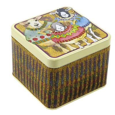 Emma Ball &quot;Sheep in Sweaters&quot; Small Square Tin
