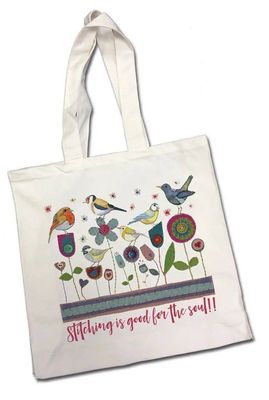 Emma Ball &quot;Stitching is Good for the Soul&quot; Cotton Canvas Bag