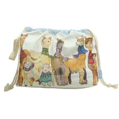 Emma Ball &quot;Alpaca and Friends&quot; Drawstring Bag