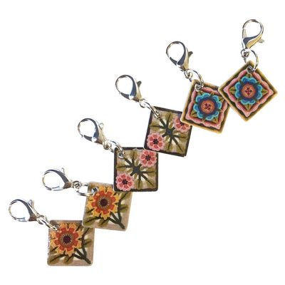 Janie Crow &quot;Spirit of Flora&quot; Crochet Stitch Markers (set of 6)