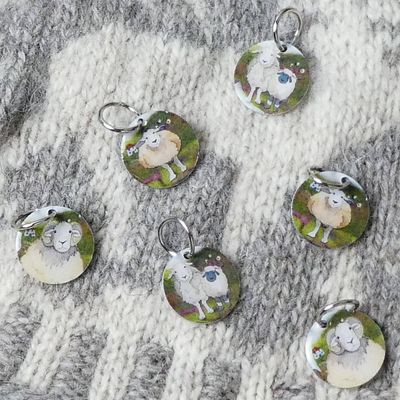 Emma Ball &quot;Felted Sheep&quot; Stitch Markers Set