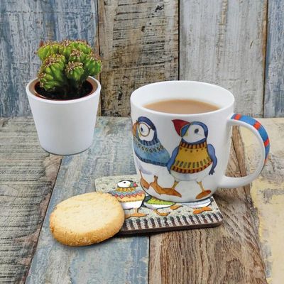 Emma Ball &quot;Woolly Puffins II&quot; Mug with Gift Box