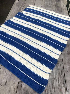 Bonfire Crafts &quot;Striped Baby Blanket&quot; DK Crochet pattern