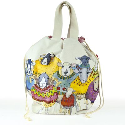 Emma Ball &quot;Sheep in Sweaters&quot; Large Bucket Bag