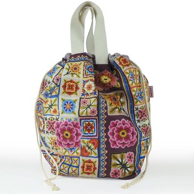 Janie Crow &quot;Spirit of Flora&quot; Large Bucket Bag