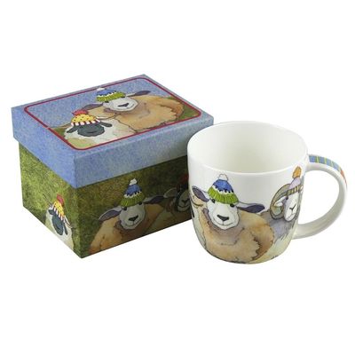 Emma Ball &quot;Happy Sheep&quot; Bone China Mug with Gift Box
