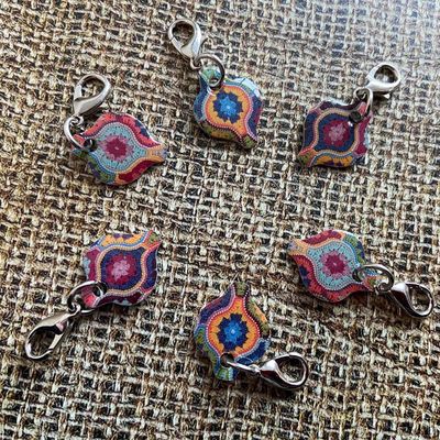 Janie Crow &quot;Mystical Lanterns&quot; Crochet Stitch Markers (set of 6)