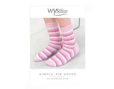 WYS &quot;Simple Rib Socks&quot; Printed Pattern, by Winwick Mum