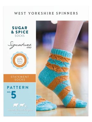 WYS &quot;Sugar and Spice&quot; Sock Pattern (Printed) by Emma Wright