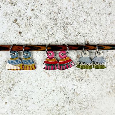 Hat Stitch Markers (Set of 6) by Emma Ball