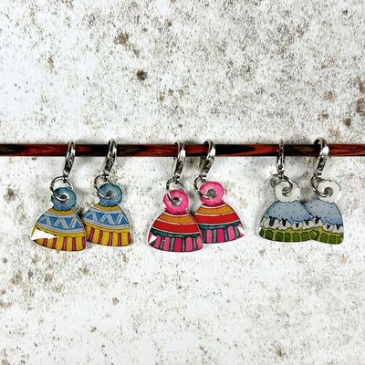 Hat Crochet Stitch Markers (Set of 6) by Emma Ball