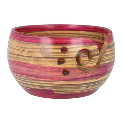 Scheepjes Yarn bowl pinewood 15x10cm light brown-red - 1pc