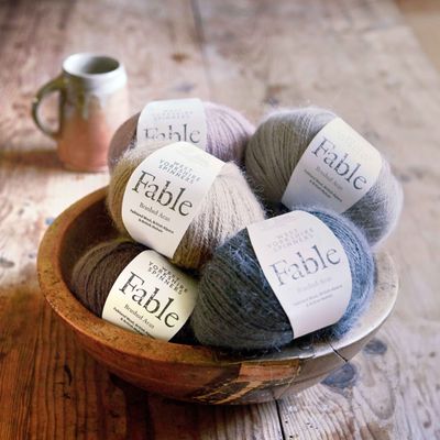 Fable - Brushed Aran, 50% Falkland Wool, 35% British Alpaca, 15% British Mohair, 100g