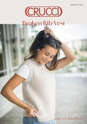 Crucci &quot;Broken Rib Vest&quot; Aella 8ply/DK