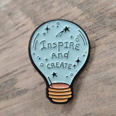 Inspire and create enamel pin