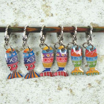 Emma Ball "Fish" Crochet Markers (set of 6)
