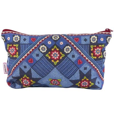 Janie Crow "Indigo Dreams" Zipped Pouch