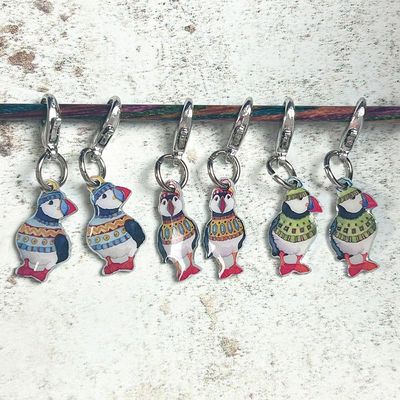 Emma Ball "Woolly Puffins" Crochet Markers (set of 6)
