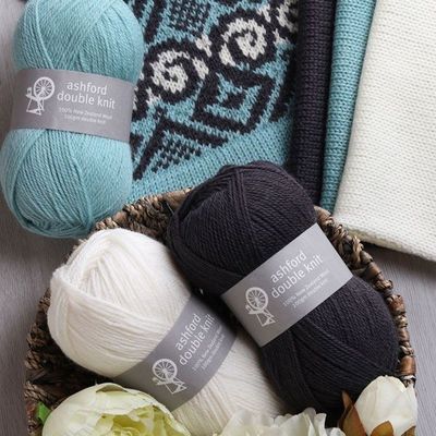 Ashford Double Knit (DK), 8 Ply - 100% NZ Wool, 100gm