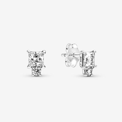 Sparkling Round &amp; Square Earrings