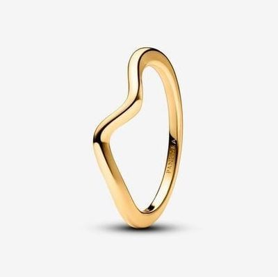 Polished Wave Ring Gold Plated