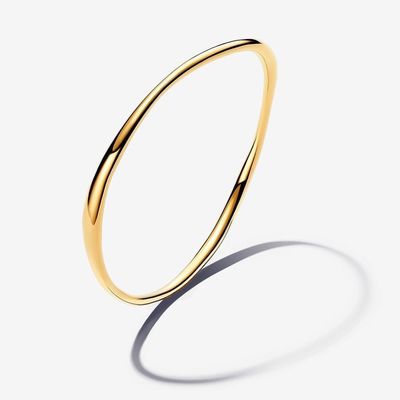 Organically Shaped Bangle Gold Plated